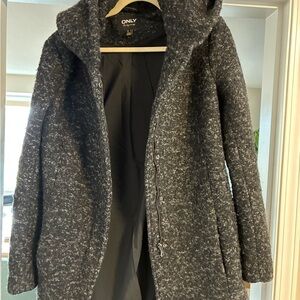 ONLY Women's Charcoal Teddy Jacket
